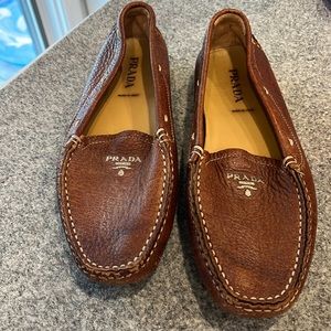 Prada brown moccasins